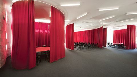 pipe and drape dressing room