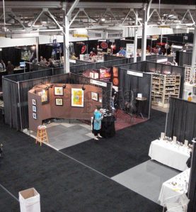 Banjo Drape Booths In Use