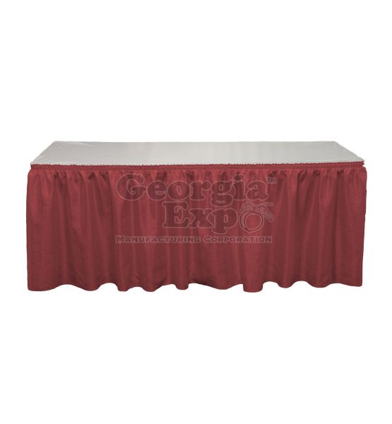 burgundy Banjo table skirting