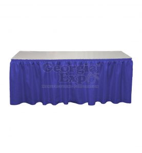 expo blue Banjo table skirting