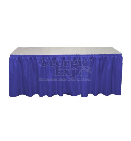 expo blue Banjo table skirting