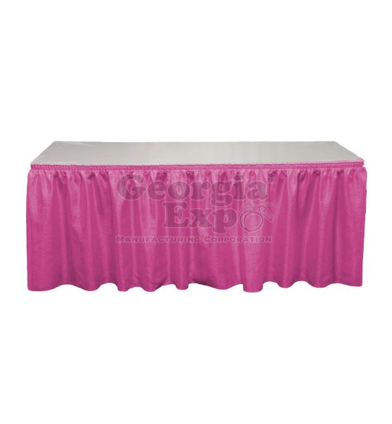 raspberry Banjo table skirting