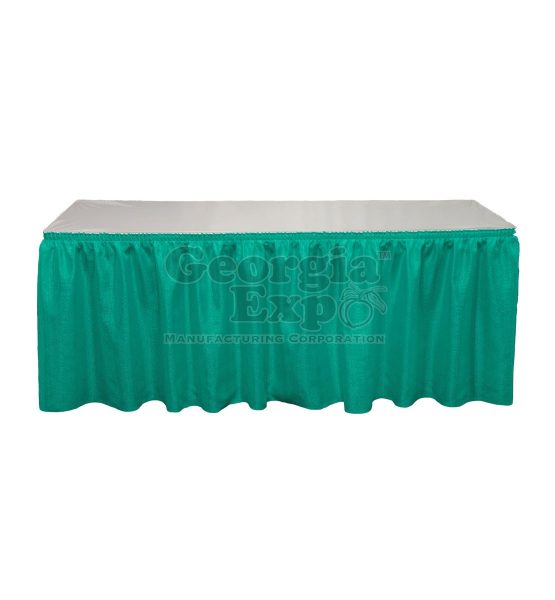 teal Banjo table skirting