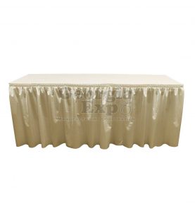 poly knit table skirt beige