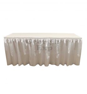 poly knit table skirt dove