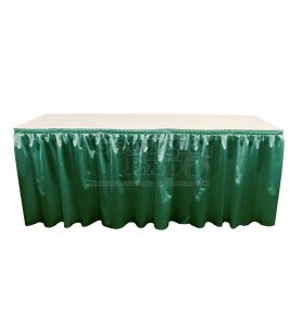 poly knit table skirt Forest Green