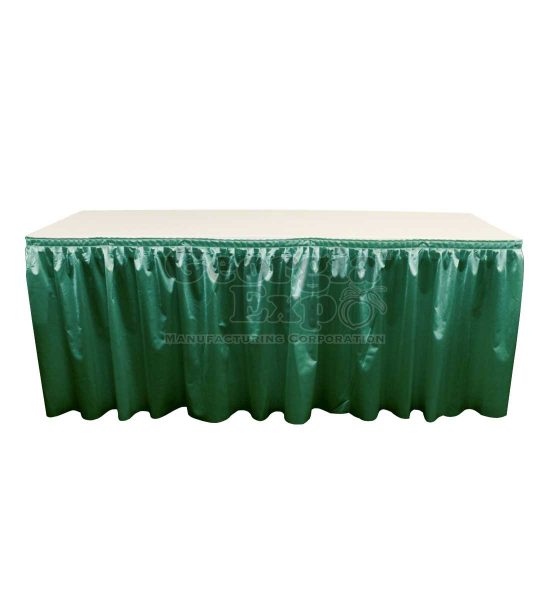 poly knit table skirt Forest Green