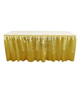 poly knit table skirt yellow