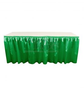 poly knit table skirt kelly green