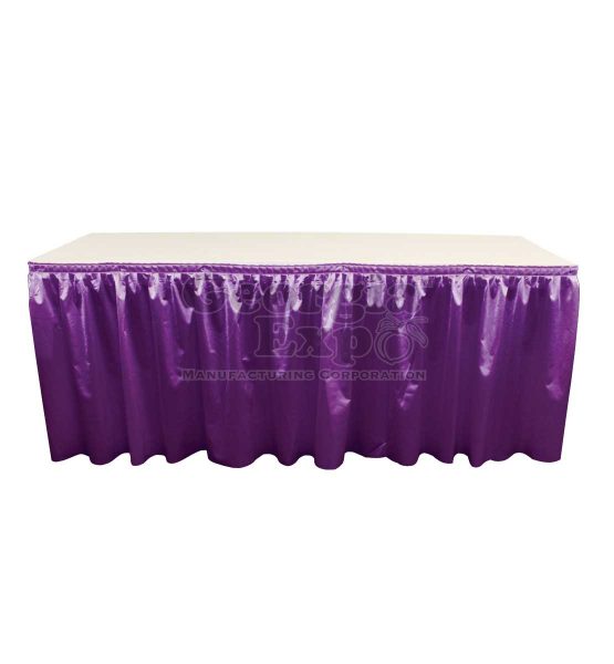 poly knit table skirt violet