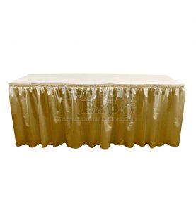poly knit table skirt gold