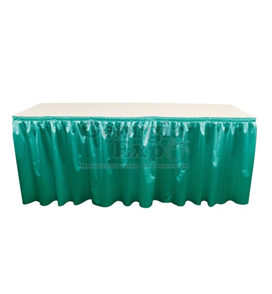 poly knit table skirt Teal