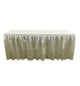 poly knit table skirt white