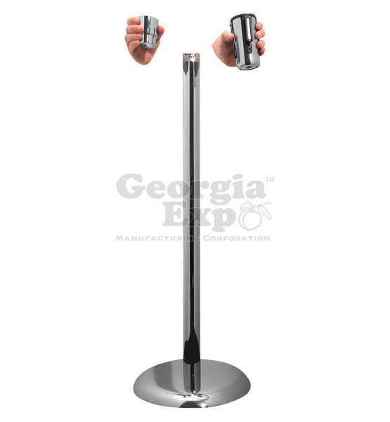 interchangeable head piece stanchion silver