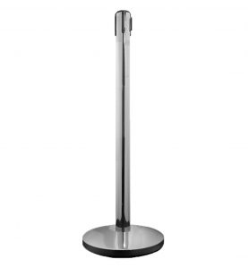 retractable belt stanchion polished chrome