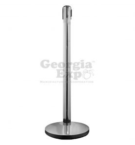 retractable belt stanchion polished chrome