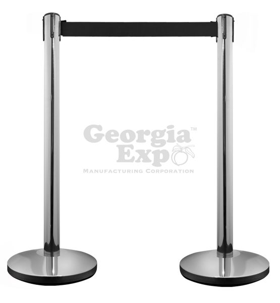 retractable belt stanchion polished chrome