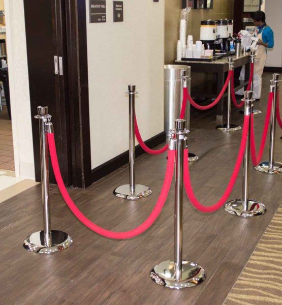 stanchions in use