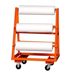 vinyl roll cart orange