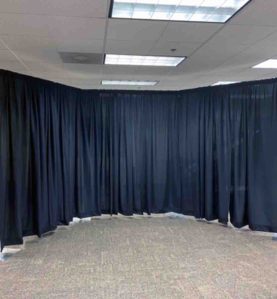 QUICK BACKDROP KIT 8 FT TALL x 20 FT WIDE PIPE AND DRAPE ROYAL PREMIER DRAPES 