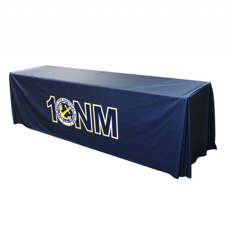 8' Custom Printed Fitted Table Cover - Front Panel Print
