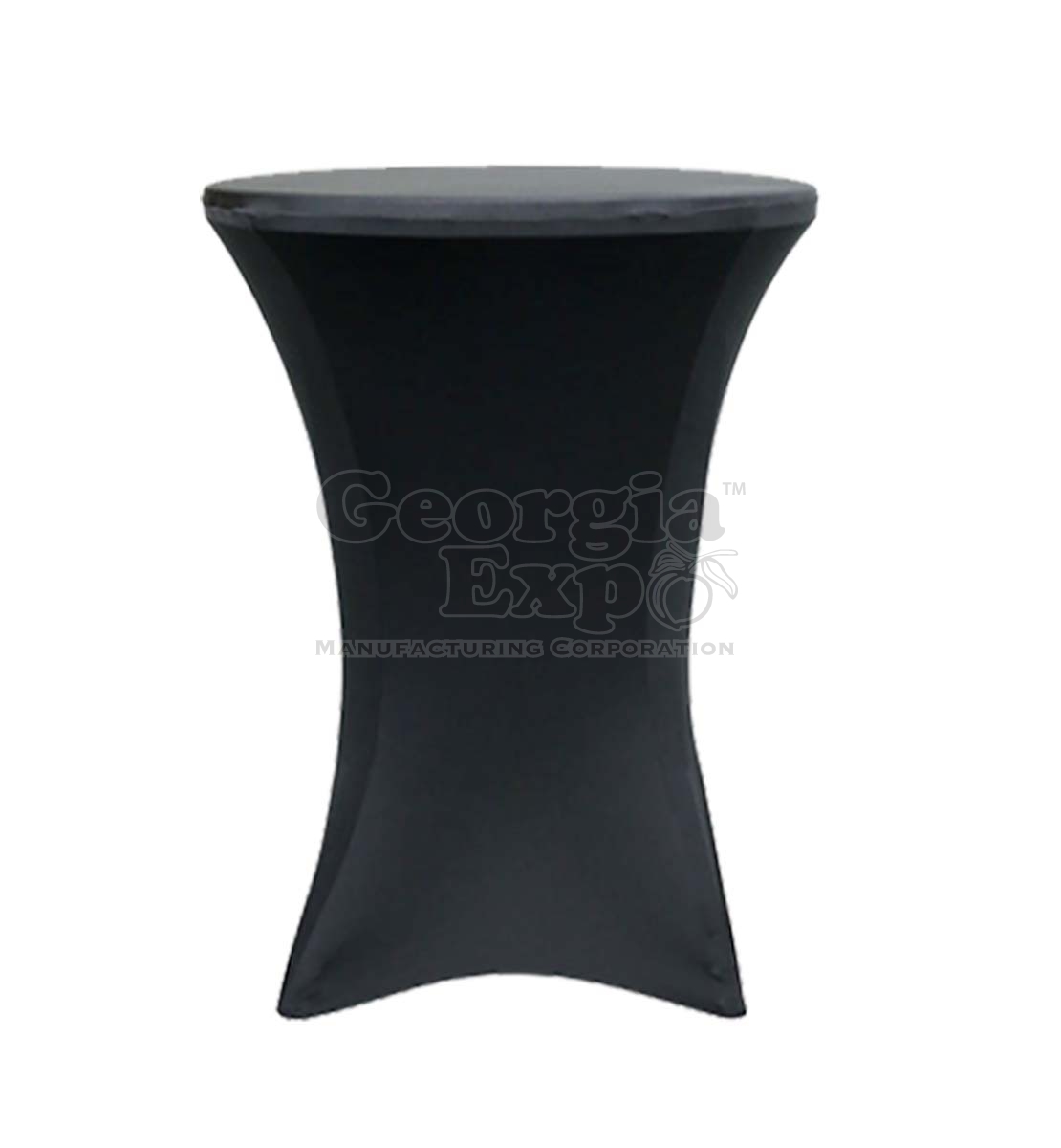 black spandex cocktail table cover