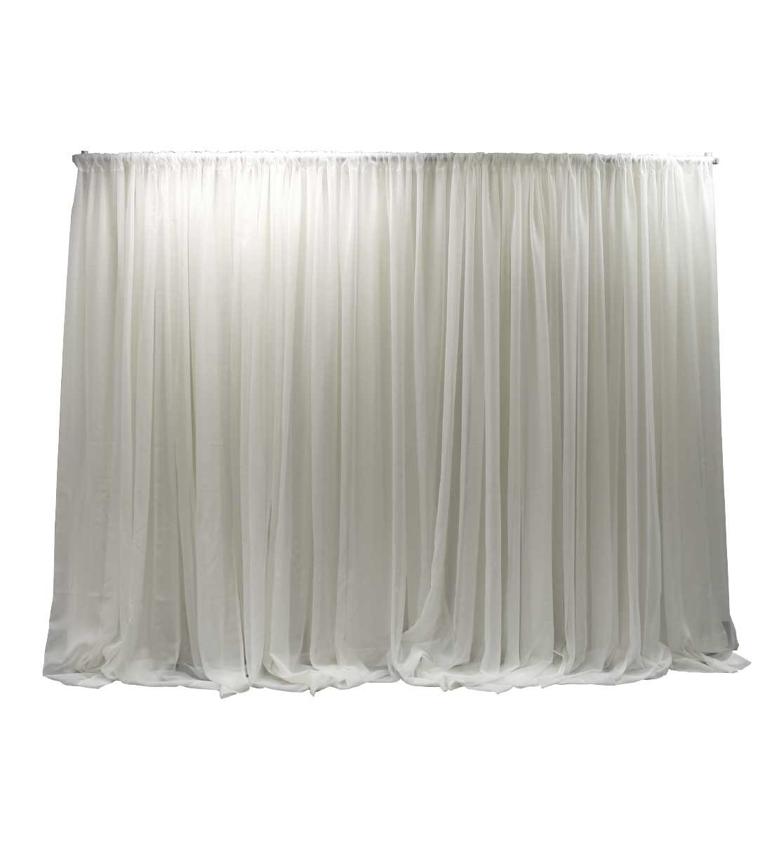 Fixed Height Sheer Wedding Backdrop Pipe And Drape Wedding Kits