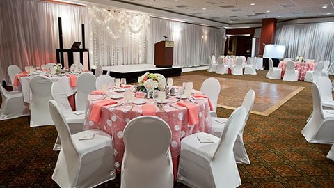 pipe and drape wedding