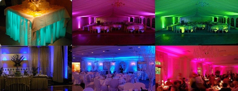 uplighting with pipe and drape