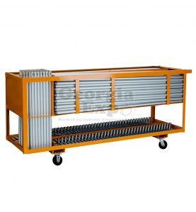 booth combo cart orange