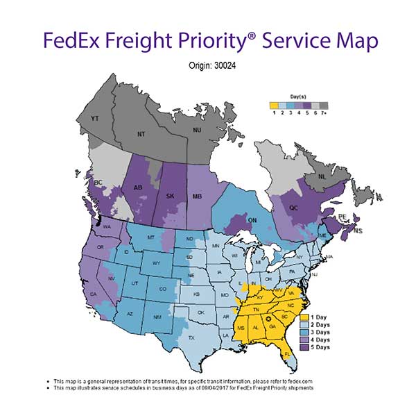 FedEx Ground Hubs Map