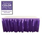 poly knit table skirting violet