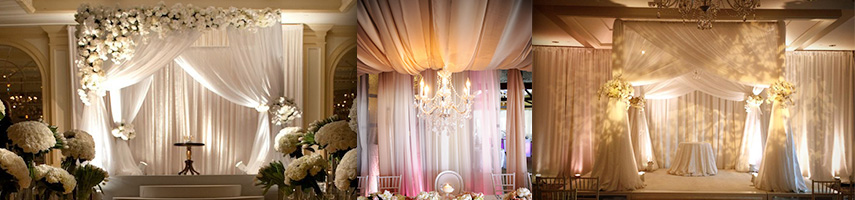 wedding sheer blush decoration