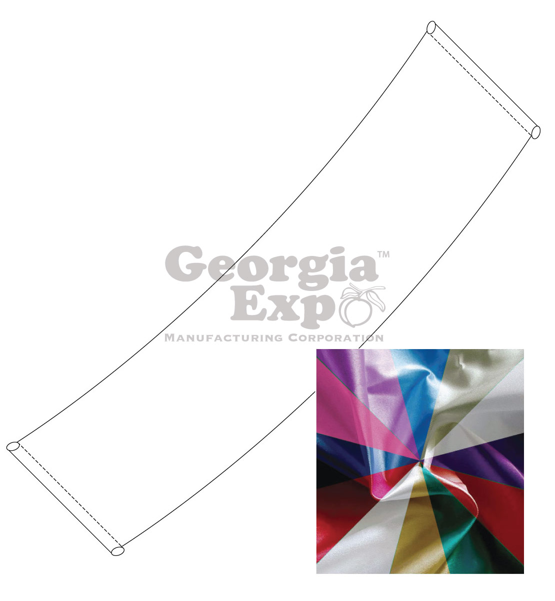 Ceiling Drape Poly Knit Back To Back Panel Georgia Expo