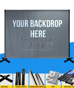Portable Pipe And Drape Backdrop Kit Deluxe Non Adjustable Fixed