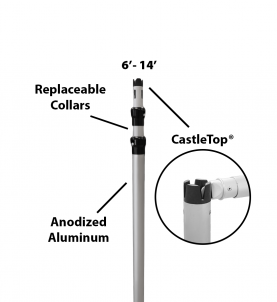2″ Telescoping Three-Piece Slip-Collar Upright