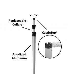 2″ Telescoping Three-Piece Slip-Collar Upright