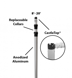 2″ Telescoping Three-Piece Slip-Collar Upright