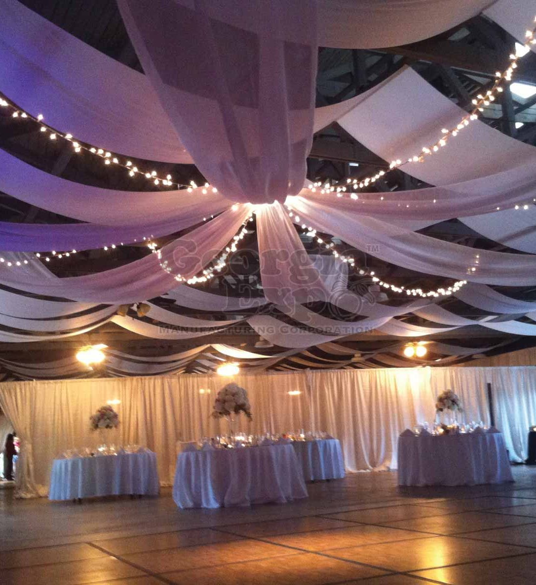 Ceiling Drape Kit 6 Panel, 30ft. Covers up to 60ft. SheerSheer
