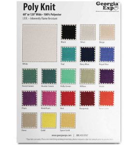 poly knit swatch card