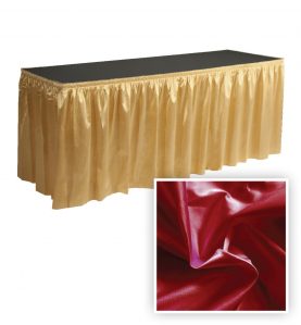 Poly Knit Table Skirt Red