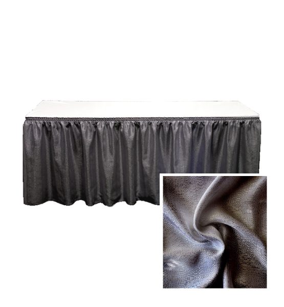 banjo table skirting charcoal