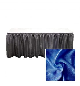 banjo table skirting expo blue