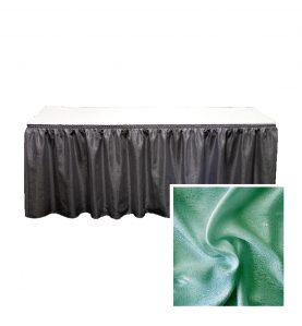 banjo table skirting forest green