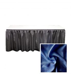 banjo table skirting navy blue