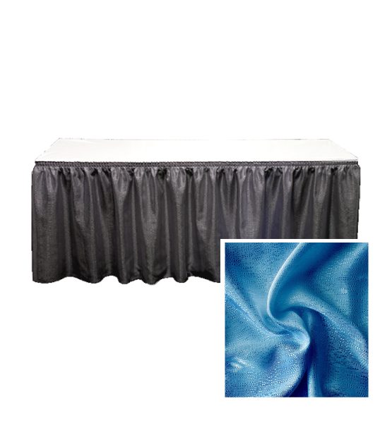 banjo table skirting royal blue