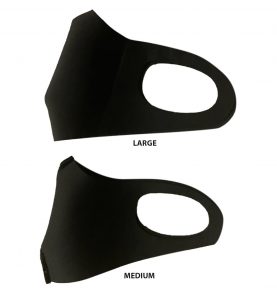 sleek mask black medium and large