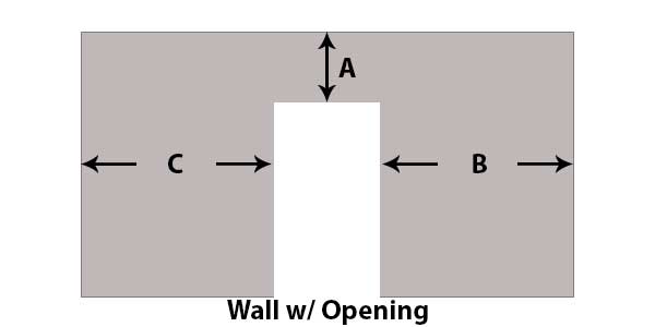 wall with opening