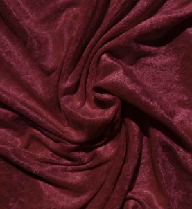 Spandex Plush Stretch Velour, Burgandy