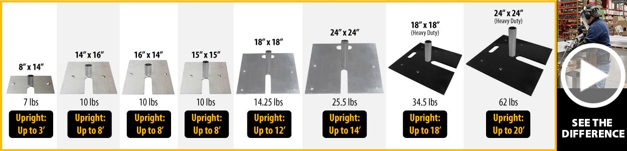 Pipe and Drape Base Plates